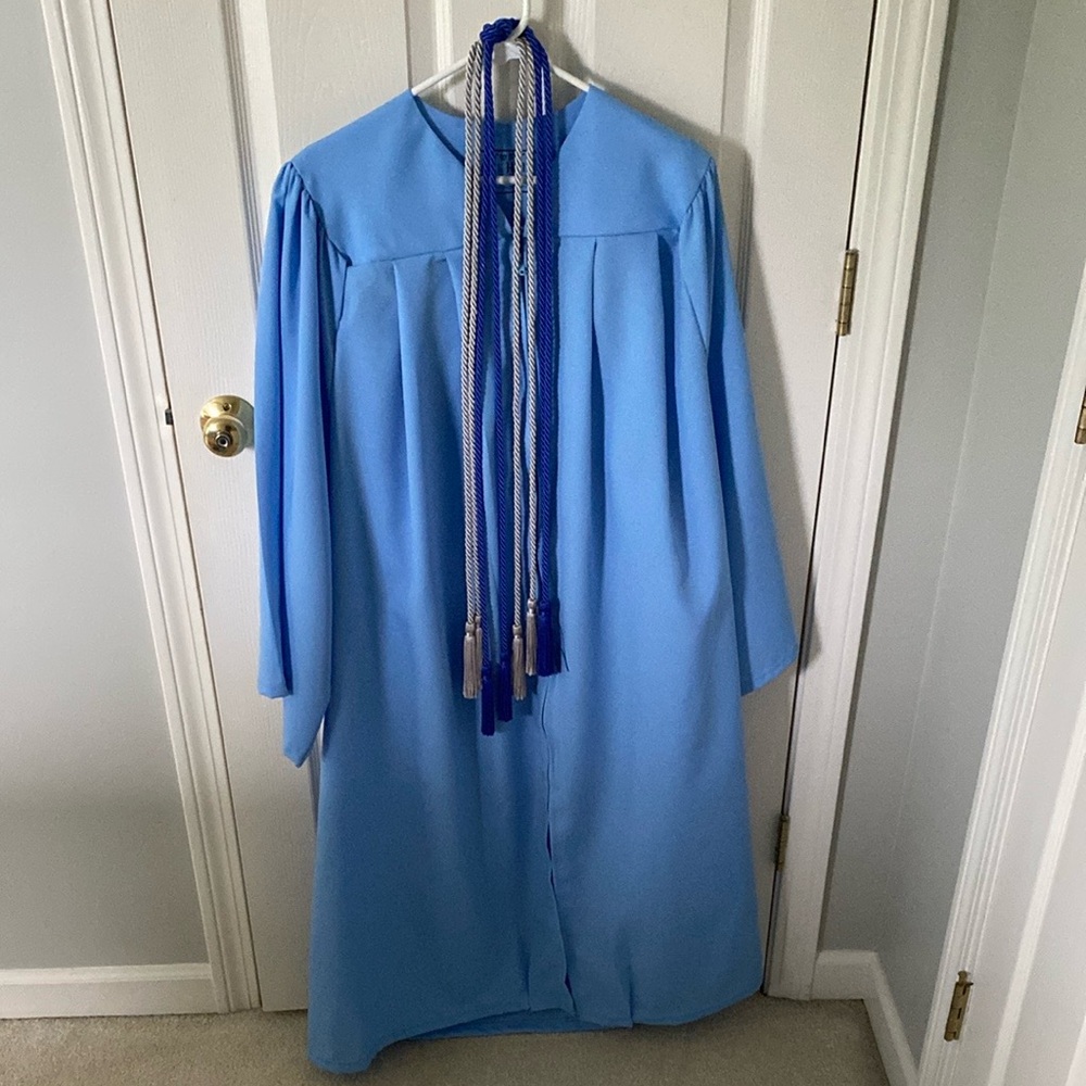Graduation Gown with Cords (no cap)